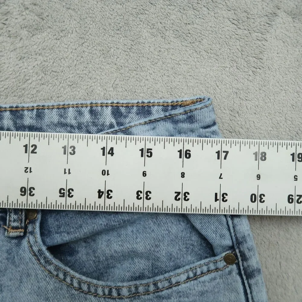 DKNY Jeans Women's Size 32 Blue High-Rise Wide-Leg Denim Pants 30.5